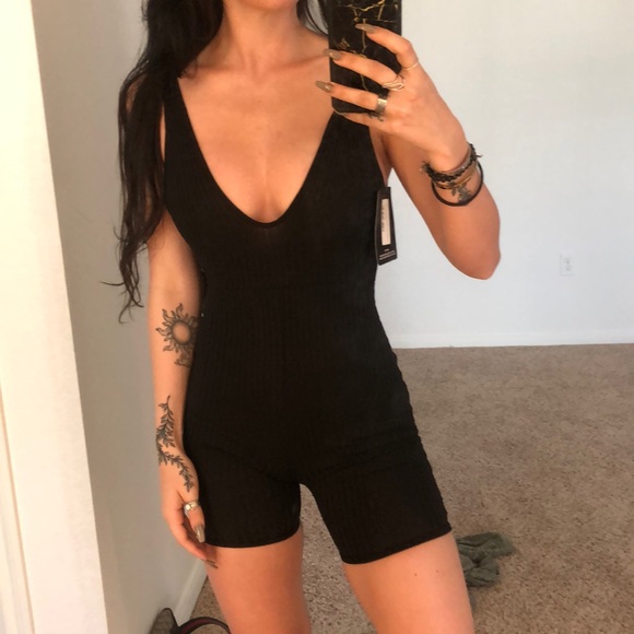 PLT BLACK JUMPSUIT BIKER BODYSUIT - Picture 5 of 6